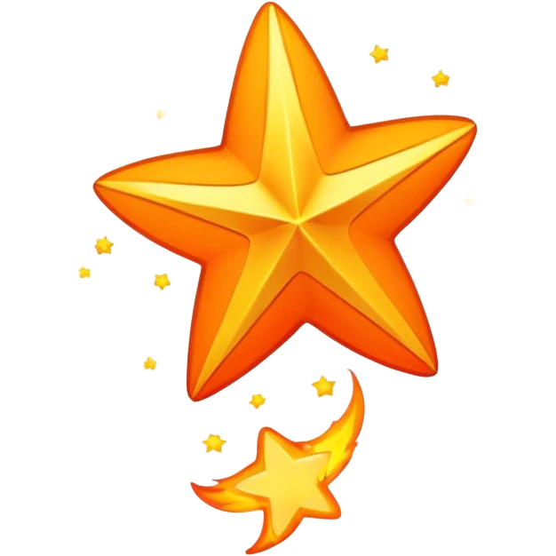 Asteriod emoji make it dalling like a shooting star emoji