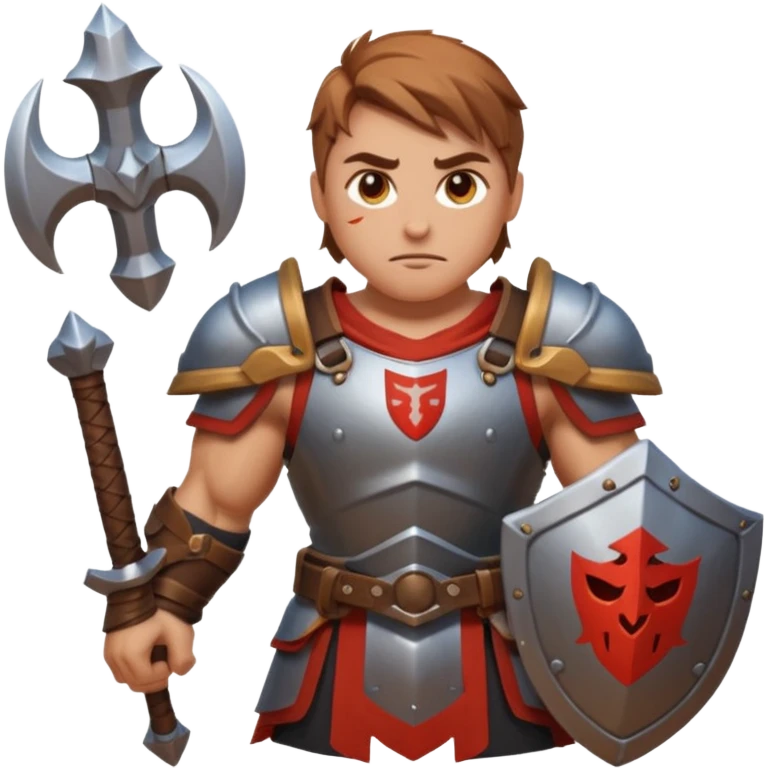 An emoji representing the "ironman challenge" for an Albion Online mmorpg character who crafts everything themselves the hard way, and does not buy or sell items in-game. emoji
