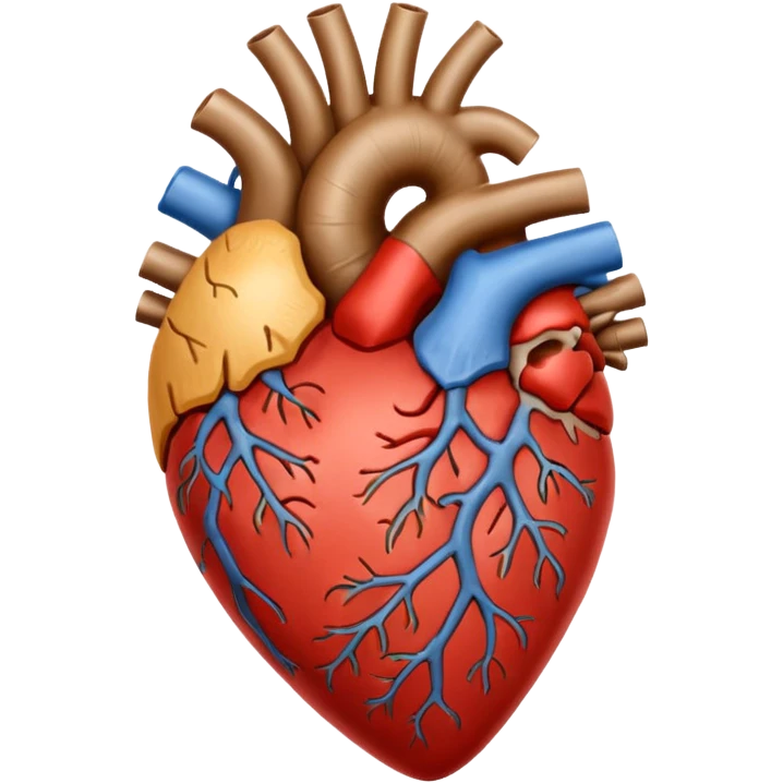 Brown anatomy heart emoji