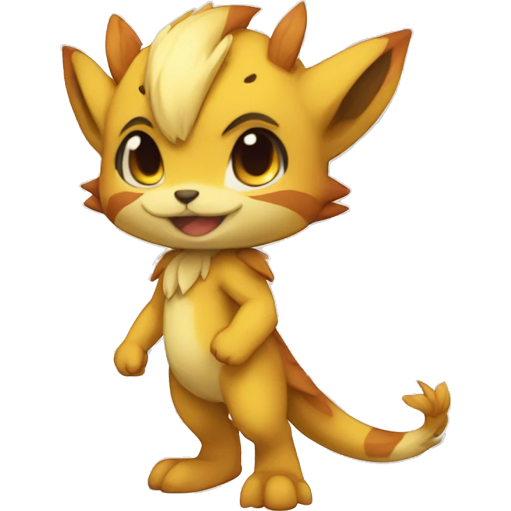a anthro chibi-style Fakémon-hybrid full body emoji