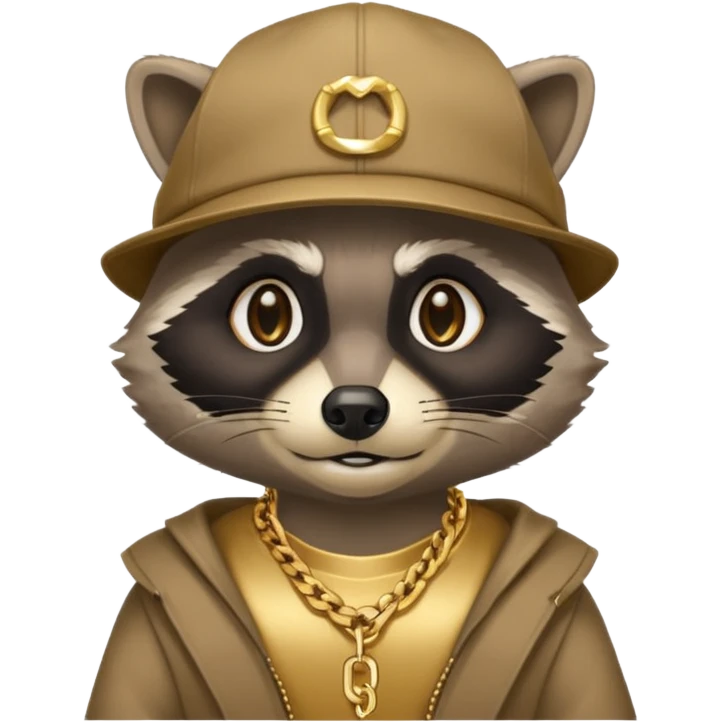 Rapper racoon emoji