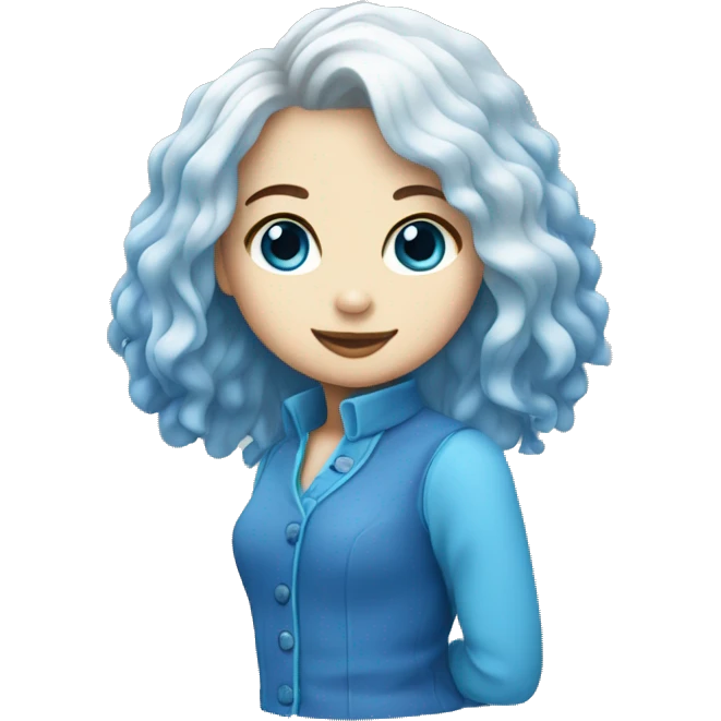 blue bicolor ragdoll girl emoji