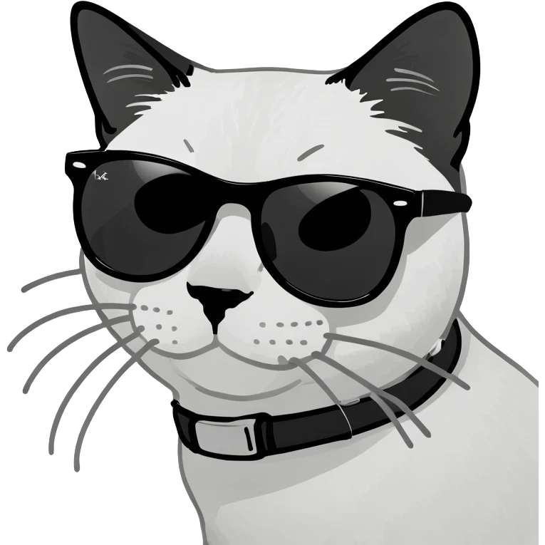 Cat with sunglasses emoji