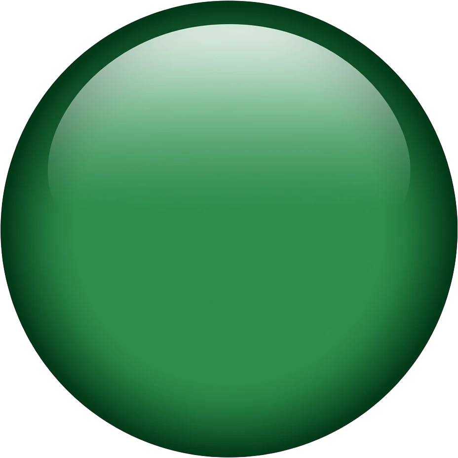 Round glass dark green circle emoji
