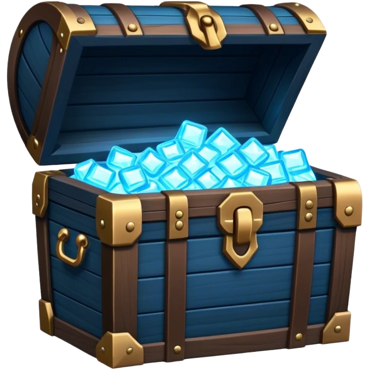 treasure chest blue glowing emoji
