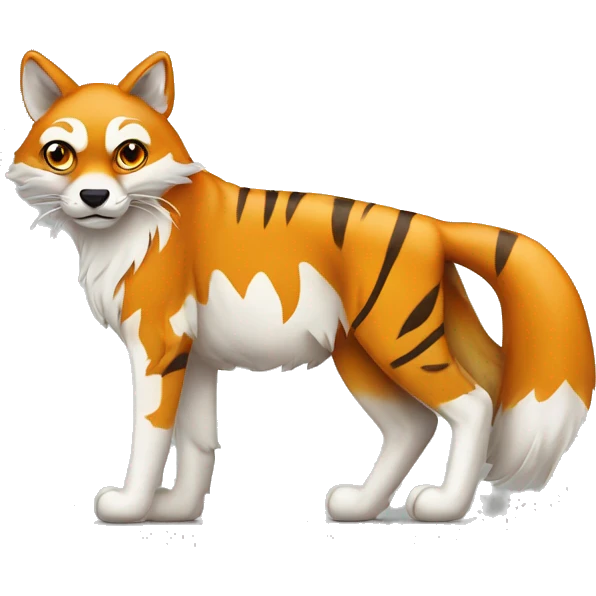 Renard blanc avec tigre  emoji