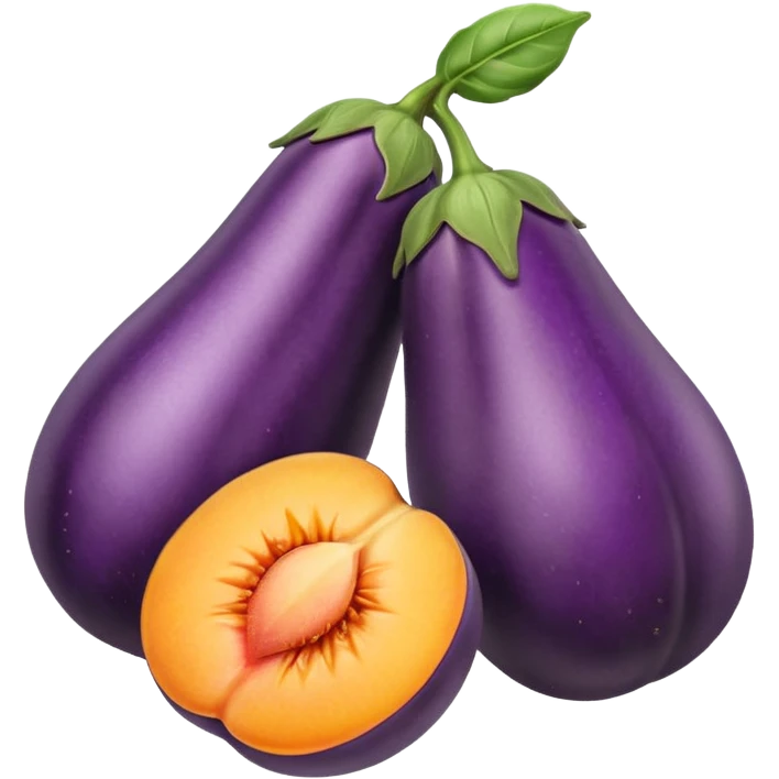Patlıcan ve şeftali emoji