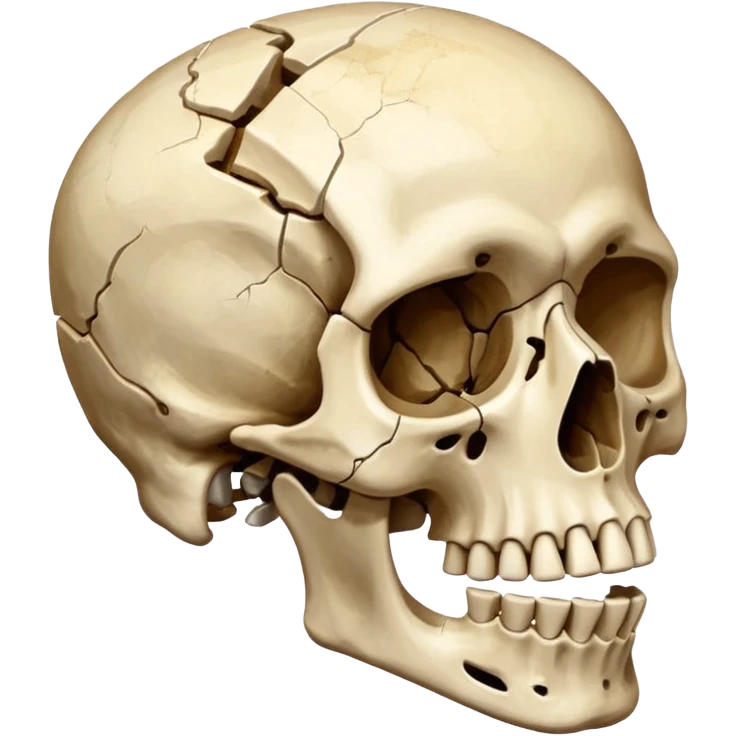 Exploded skeleton head emoji