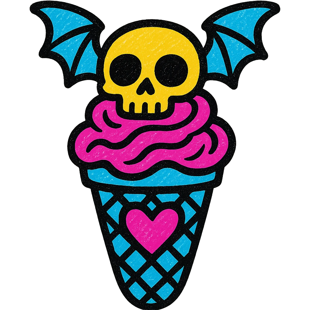 gothic ice cream emoji