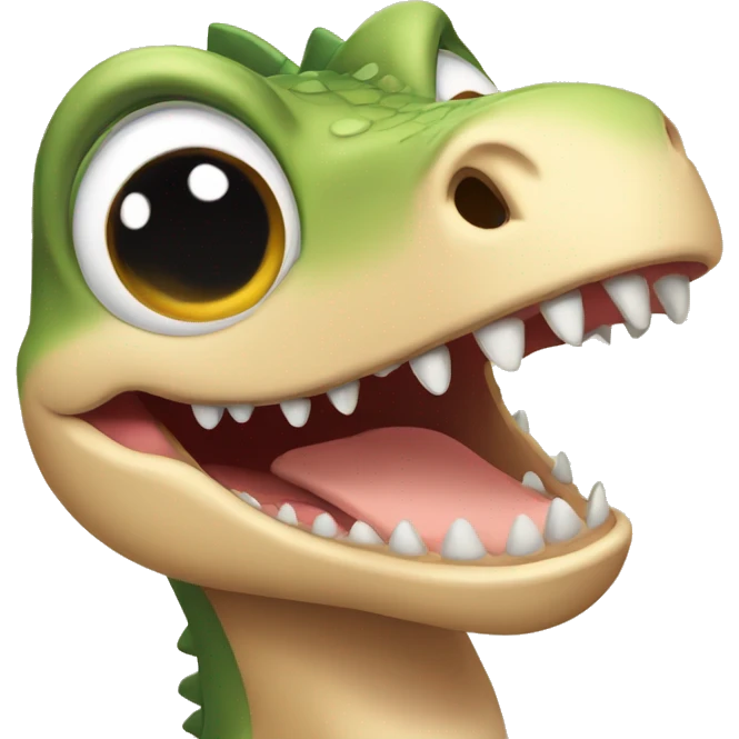 dinosaurio bebe sonriendo  emoji