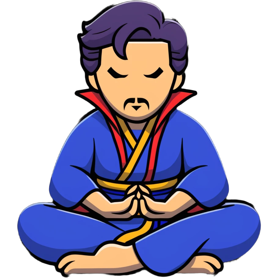 Doctor Strange in meditation pose floating emoji