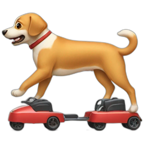 dog push car emoji