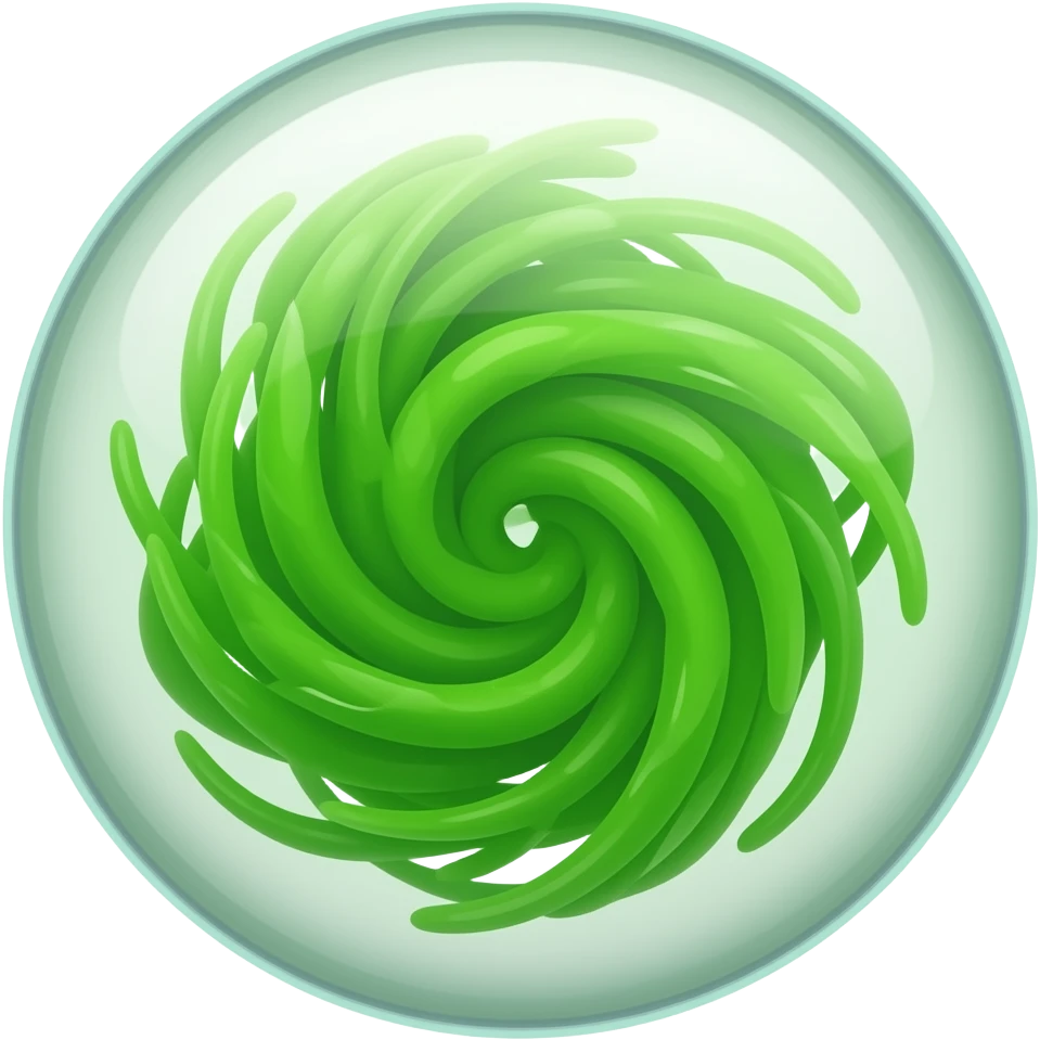 Green algae globe emoji