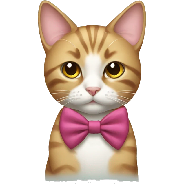 Cat with bow emoji