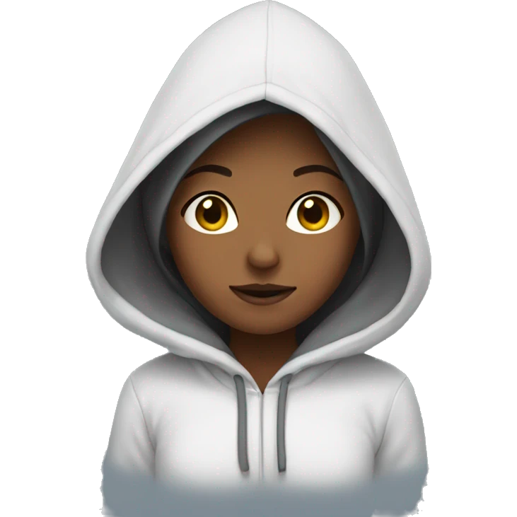 girl with a hoodie  emoji