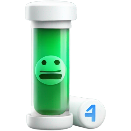 doctor, single medicine capsule, top half green, bottom half white emoji