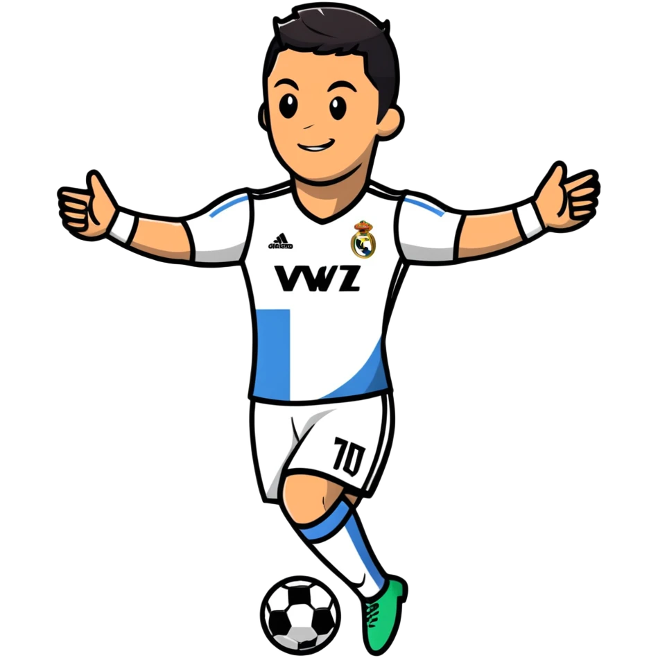 Cristiano Ronaldo doing his signature celebration pose emoji