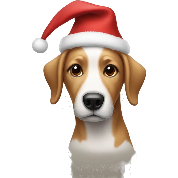 Christmas dog emoji