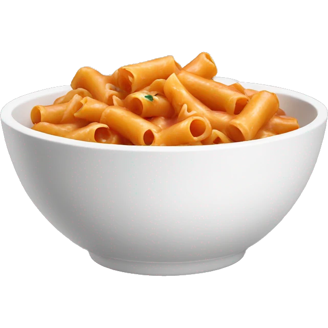 Vodka pasta in a white bowl emoji