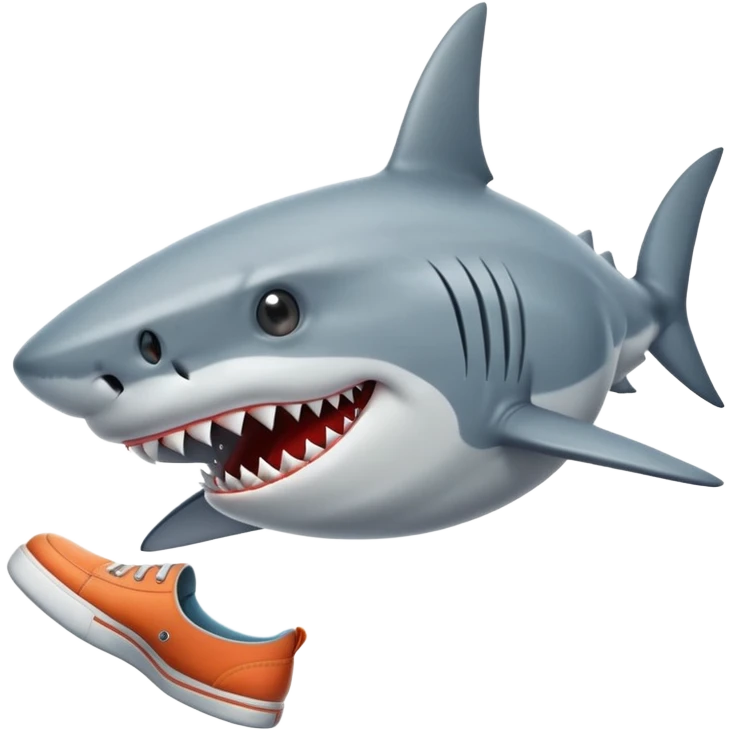 tiburón con zapatos  emoji