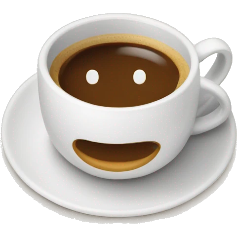 espresso cup with sadface emoji