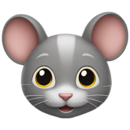 Chat avec une souris emoji