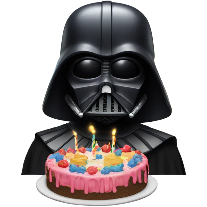 Death Vader having a party emoji
