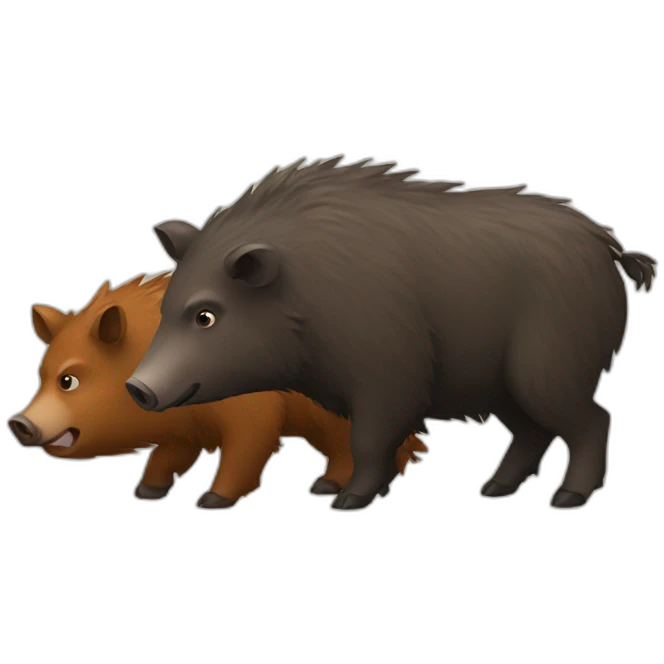 boar and bear emoji