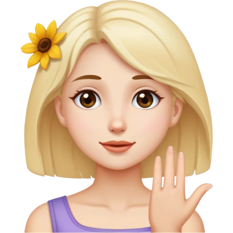 Girl saying thanks  emoji