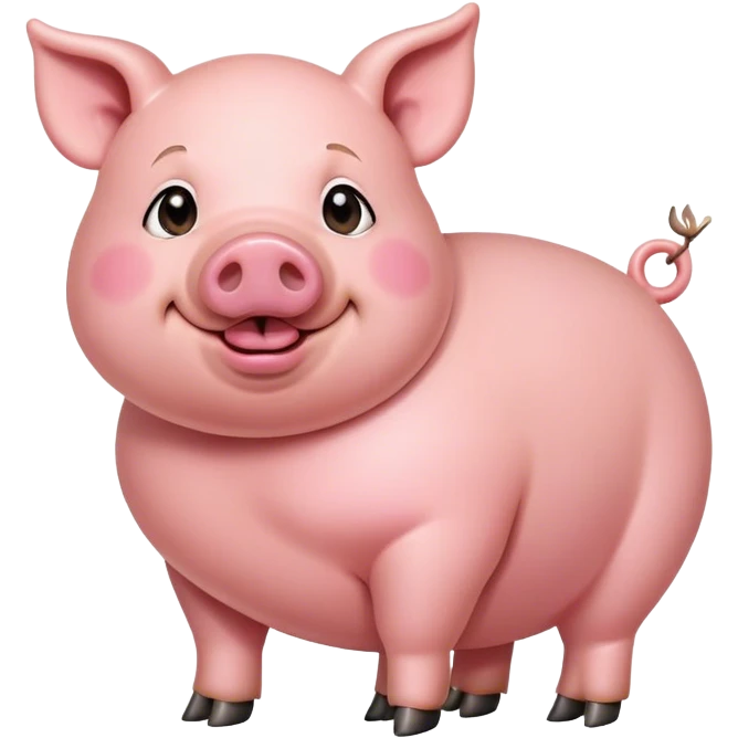 Pig with a big stomach emoji