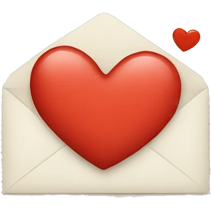 Letter with heart emoji