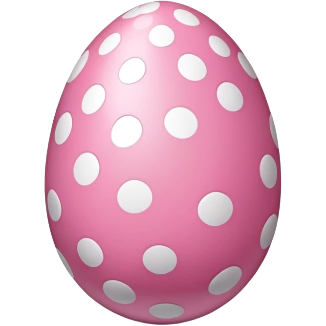 Polka dot egg Pink COlor emoji