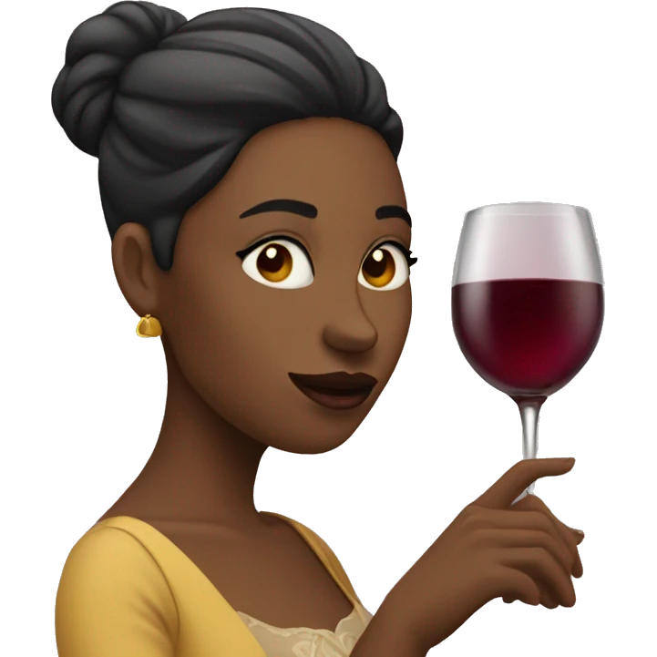 Lady drinking wine emoji