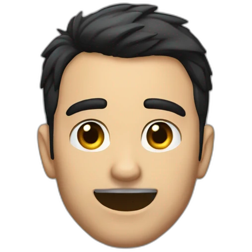 chico rubio oscuro con la cara XD emoji