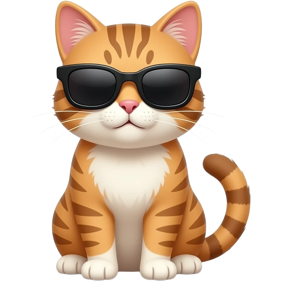 Cat wearing sunglasses emoji