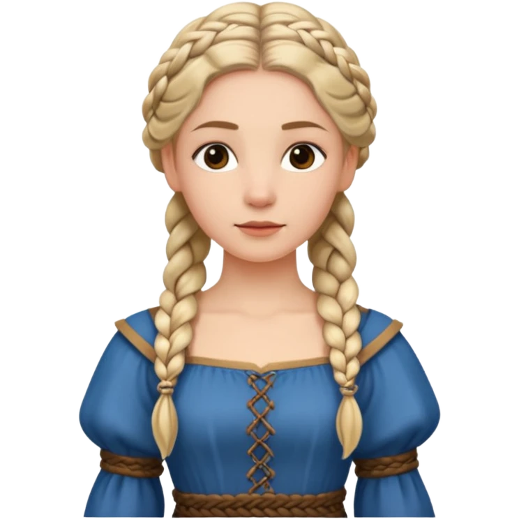 medieval braided woman emoji