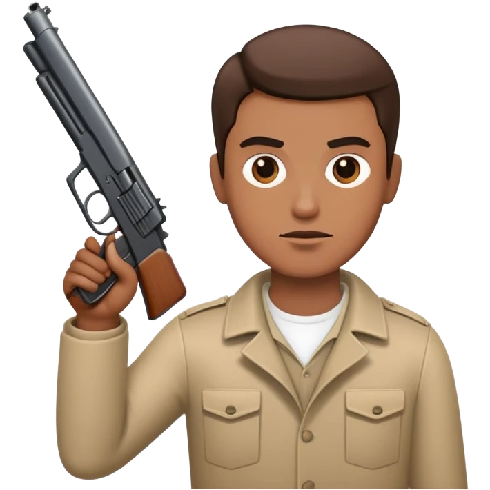 Man holding a gun emoji