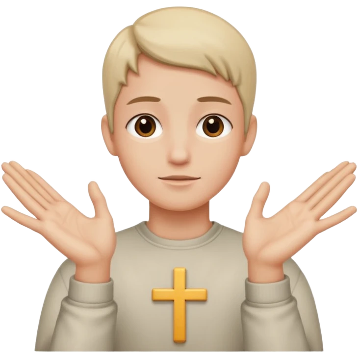 PERSONA HACIENDO MANO EN CRUZ emoji