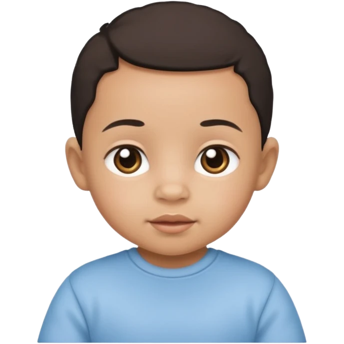 Indiozinho bebê meio branco emoji