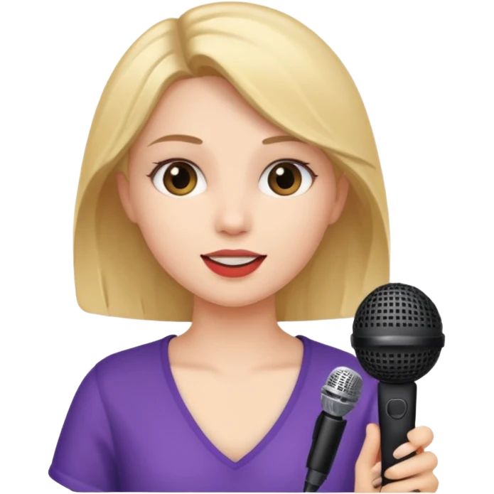 Girl with Microphone emoji