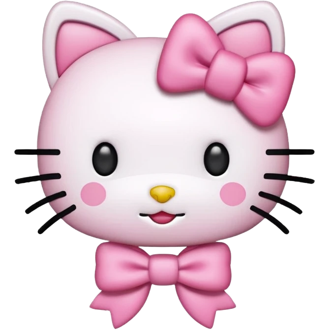 Fait un emoji comme hello kitty à la perfection en rose stp emoji