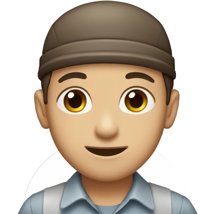 A brown hair, Jewish boy wearing a kippah ￼ emoji
