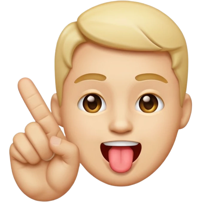 Orta parmak çeken göz kirpmis dilini çıkaran emoji emoji