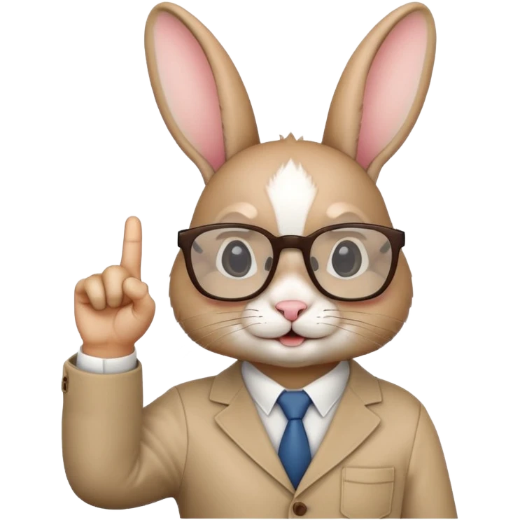 🐰🤓☝️ emoji
