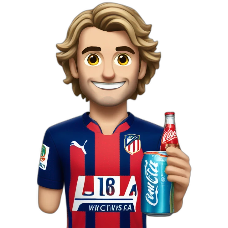 Antoine griezman avec un coca emoji