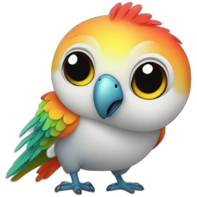 Cute little chubby Parrot emoji