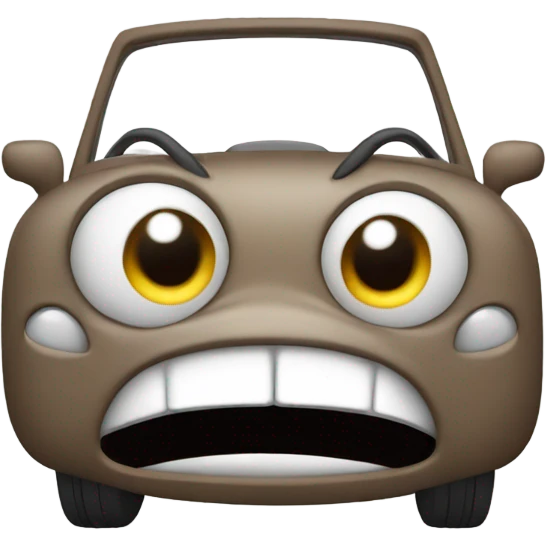 A car with human like features emoji