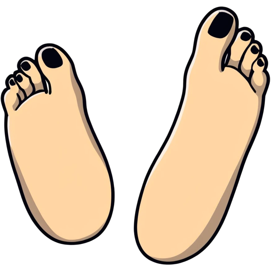 female foot sole with toes spread wide apart emoji