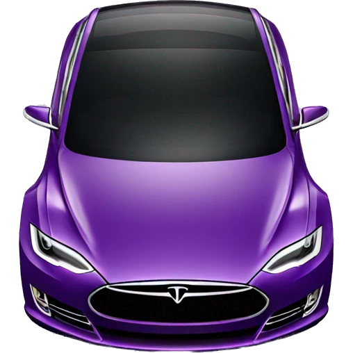 Purple Tesla car emoji