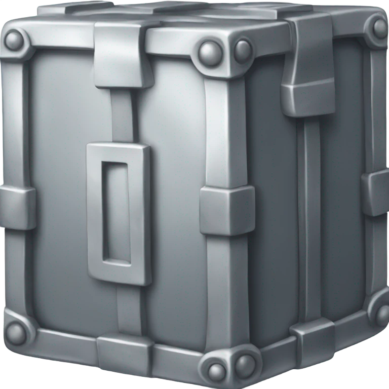 metal, lead, material, box emoji